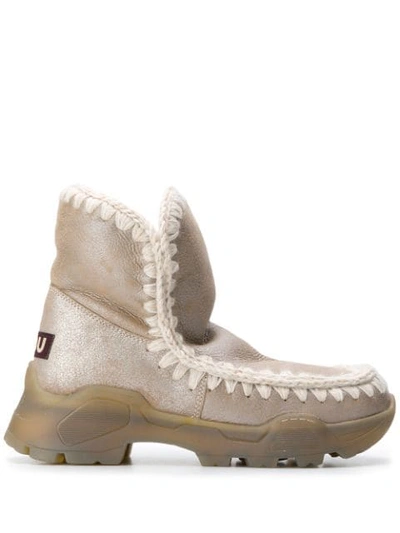 Mou Eskimo Boot Ntain 18 Cm In Stme Stone Metallic