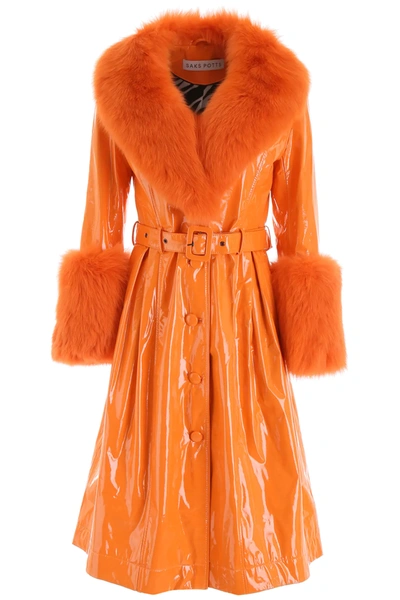 Saks Potts Foxy Gloss Coat In Orange