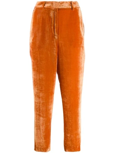 Sies Marjan Willa Corduroy Cropped Trousers In Orange