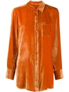 Sies Marjan Sander Velvet Shirt In Orange