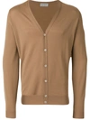 John Smedley V-neck Cardigan In Brown