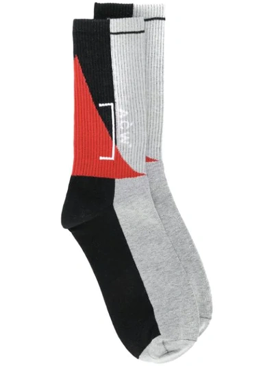 A-cold-wall* Overlock Recut Socks In Grey