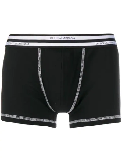 Dolce & Gabbana Elasticated Logo Band Boxers In Black