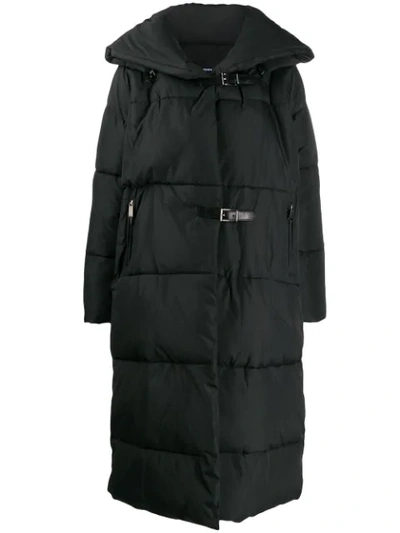 Barbara Bui Quilted Buckled Coat In Black