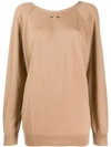 Barbara Bui Round Neck Jumper In Brown