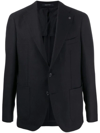 Tagliatore Straight Fit Suit Jacket In Blue