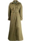 Jacquemus Arles Oversized Trench In Green