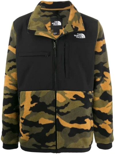 The North Face Camouflage Zipped Jacket In Green