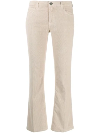 Haikure Cropped Flared Trousers In Neutrals