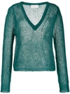 Chiara Bertani Chunky Knit Sweater In Green