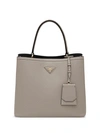 Prada Panier Tote Bag In F0lh7 Clay/ Black