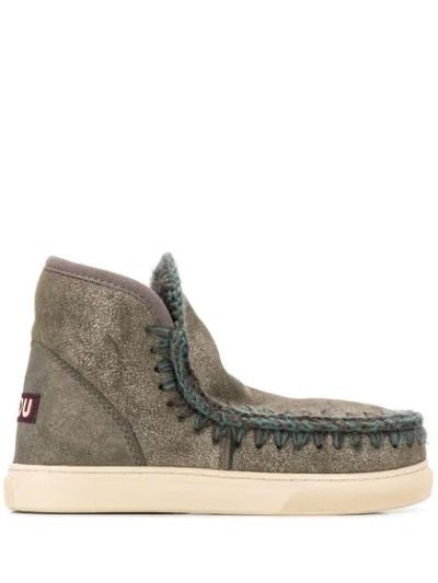Mou Eskimo Low Snow Boots In Grey