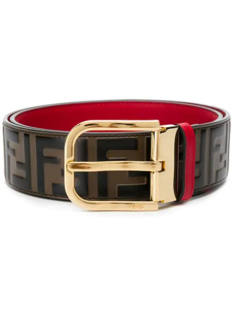 Fendi Ff Logo Belt In Brown | ModeSens