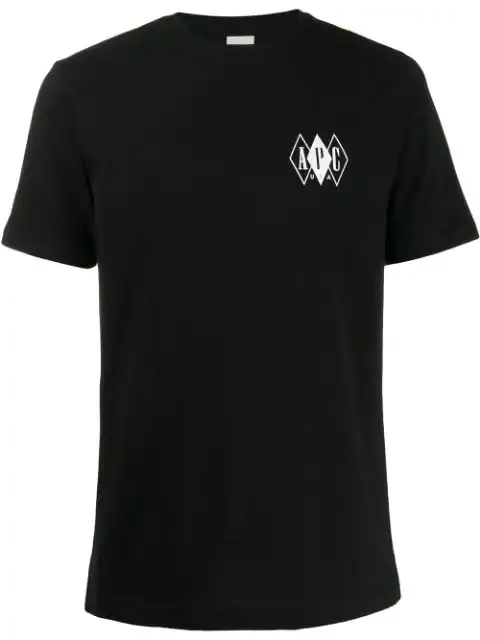 A.p.c. Contrast Print T-shirt In Black | ModeSens