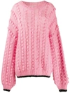 Marco De Vincenzo Oversized Jumper In Pink