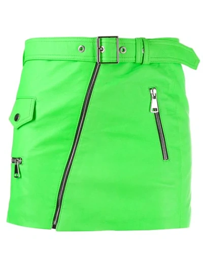 Manokhi Belted Mini Skirt In Green
