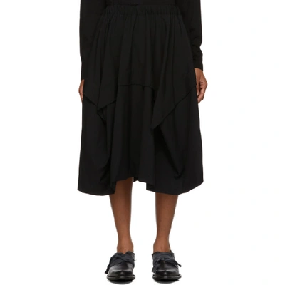 Comme Des Garçons Comme Des Garçons Comme Des Garcons Comme Des Garcons Black Middle Seam Detail Skirt In 1 Black