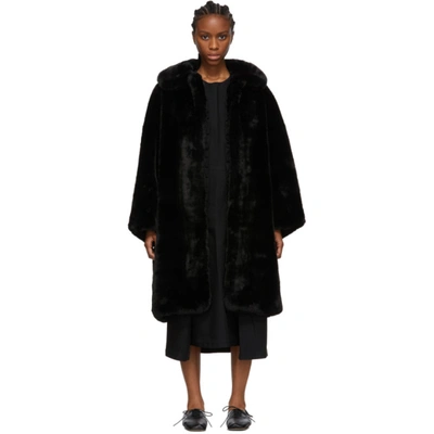 Comme Des Garçons Comme Des Garçons Comme Des Garcons Comme Des Garcons Black Faux-fur Coat In 1 Black