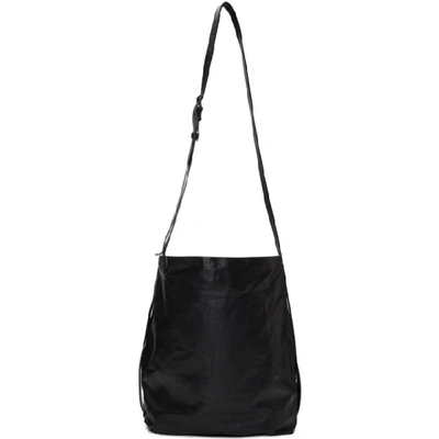 Ann Demeulemeester Black Leather Large Bucket Bag