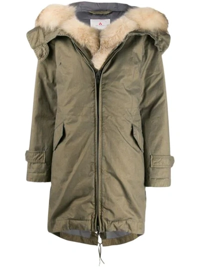 Peuterey Feather Down Coat In Green
