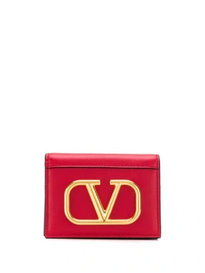 Valentino Garavani Garavani R-ring Wallet In Red