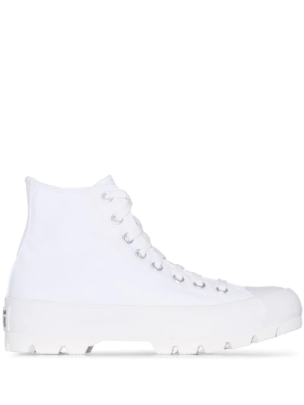 all white high top sneakers