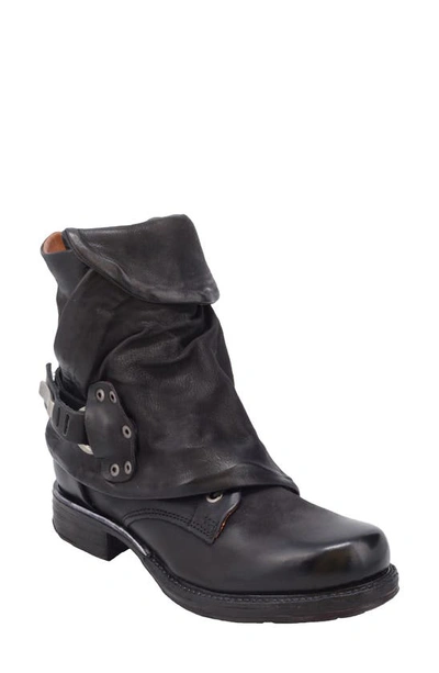 A.s.98 Emerson Engineer Boot In Black Leather