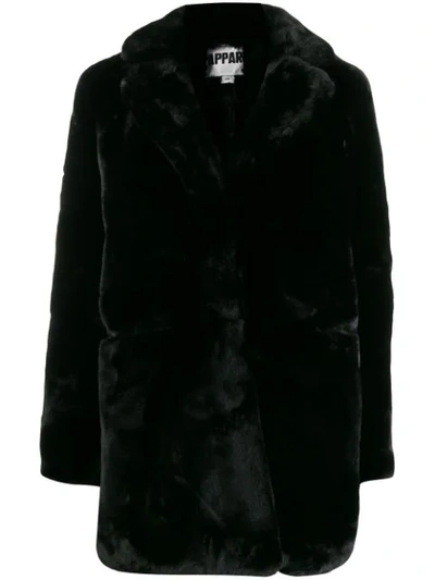 Apparis Women's Marie Hooded Faux Fur Coat In Black