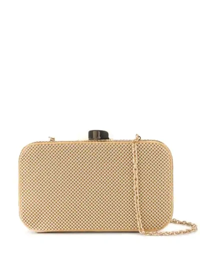 Whiting And Davis Hollywood Chainmail Clutch In Gold