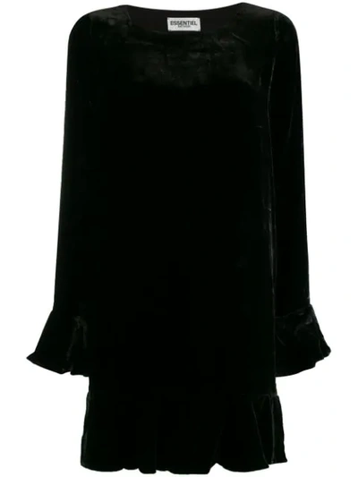 Essentiel Antwerp Ruffled Short Dress In Black