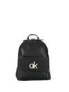 Calvin Klein Logo Plaque Backpack In Black