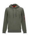 Alpha Industries Hooded Sweatshirt In Green