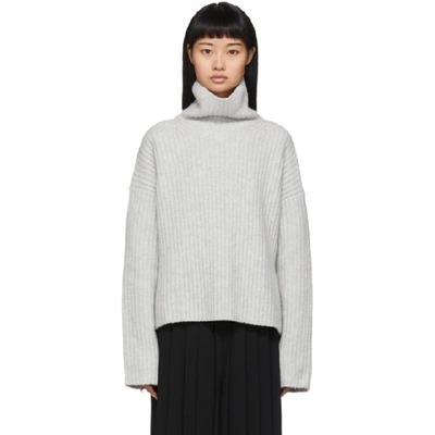 Joseph Grey Cashmere Felt Turtleneck