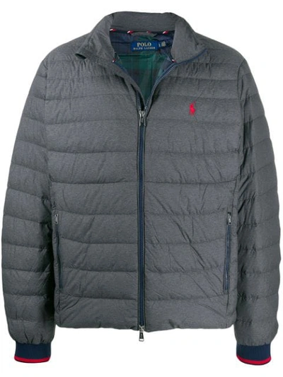 Polo Ralph Lauren Feather Down Bomber Jacket In Grey