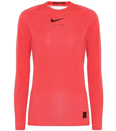 Alyx X Nike Stretch-jersey Top In Red