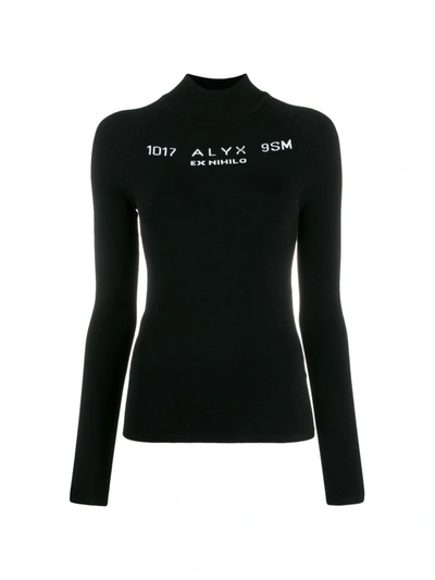 Alyx Logo Instarsia Knitted Top In Black