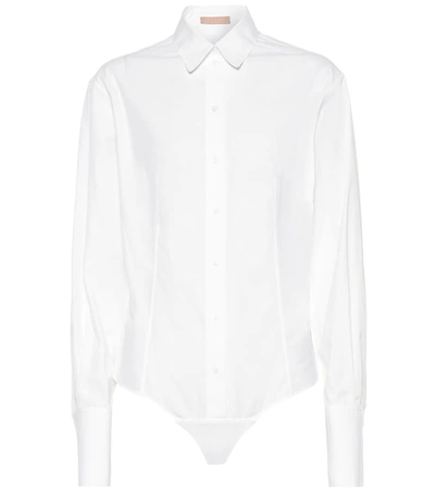 Alaïa Cotton Bodysuit In White