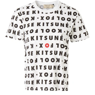 Maison Kitsuné Fox Kool T-shirt In White/black