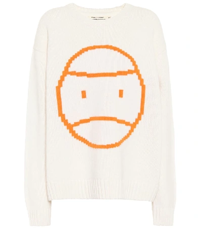 Tory Sport Chunky Merino Pixel Little Grumps Sweater In White