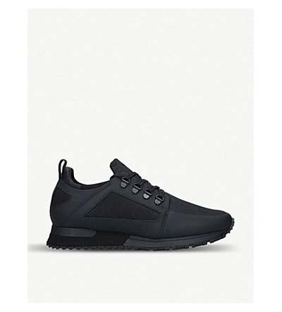 Mallet Hiker Leather And Neoprene Trainers In Black/comb