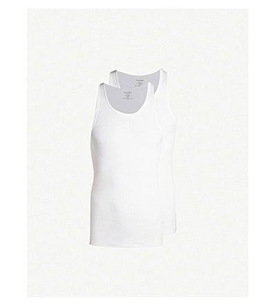 Calvin Klein Pack Of Two Cotton Classics Cotton Tank Top In White