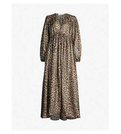 Zimmermann Verity Silk Dress In Leopard
