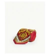 Versace Baroque Print Silk Tie In Rosso Oro