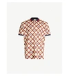 Gucci Graphic-print Oversized Stretch Cotton-piqué Polo Shirt In White Red