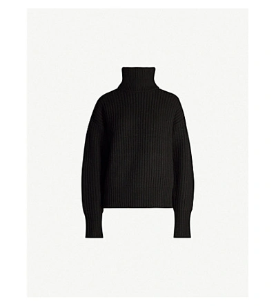 Joseph Turtleneck Wool Jumper In Black