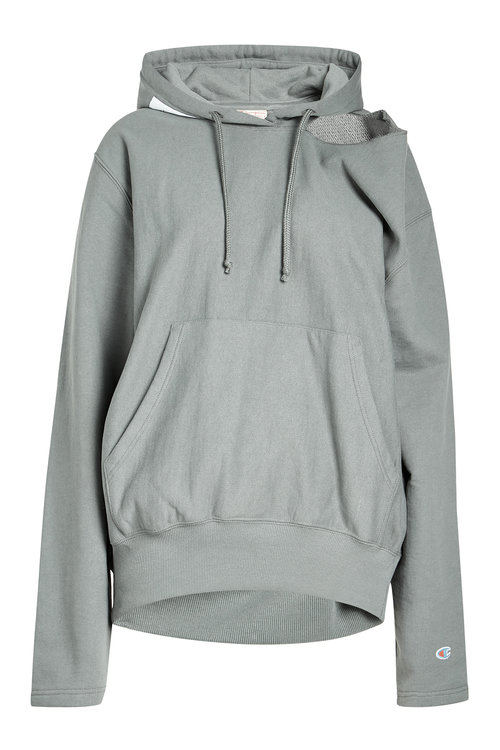 champion hoddie grey