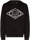 Versace Atelier Logo Print Hoodie In Black