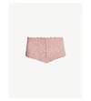 Hanro Moments Stretch-lace Maxi Briefs In Rouge