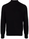 Sandro Mens Navy Blue Crewneck Wool-blend Jumper M In Charcoal Gray