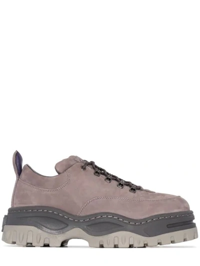 Eytys Angel Exaggerated-sole Nubuck Trainers In Grey
